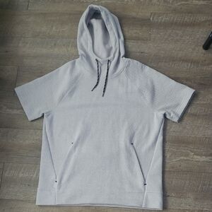 Old Navy Light Gray Short Sleeve Hoodie